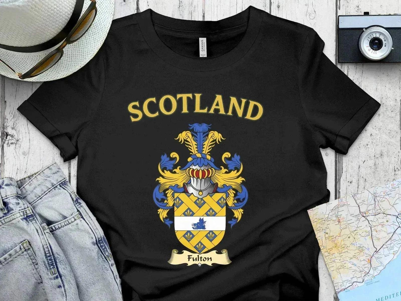 Fulton Scotland Coat of Arms Scottish Clan T-Shirt Product S