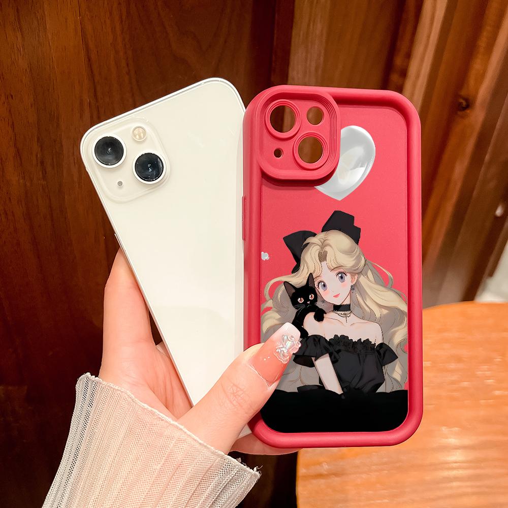 Soft Silicone Square Ladders Cartoon Pattern Full Cover Camera Protection Shockproof Case for Huawei Honor Xiaomi Redmi Samsung