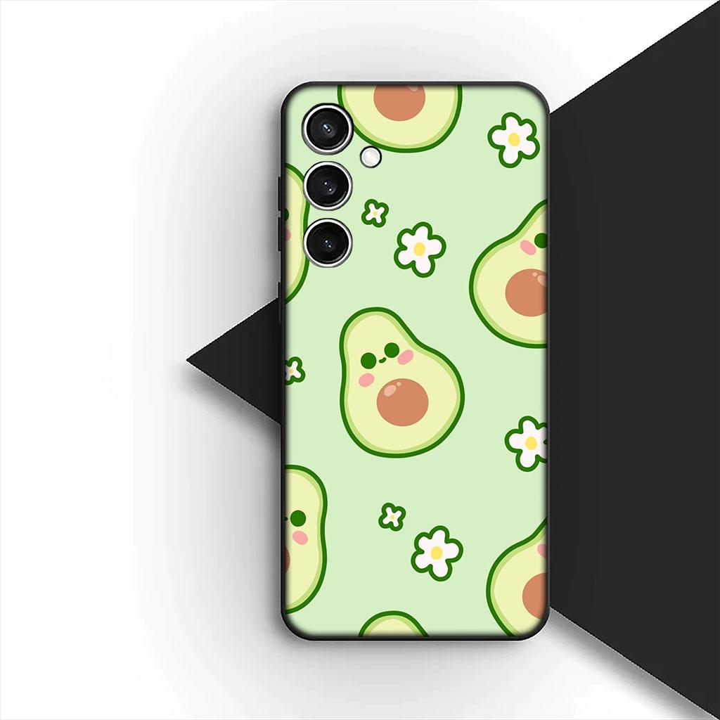 Kirsch Erdbeer Frucht Sommer Avocado Zitrone Hülle für Samsung Galaxy S25 S24 S23 FE Ultra Plus S7 Edge S25+ S23+ A56 5G Hülle