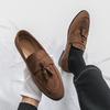 Fashi Fransen Loafer Herren Wildleder Lederschuhe Klassisch Anzug Büro Täglich Geschäfts Party Freizeitschuhe Slip On Mann Mokassins