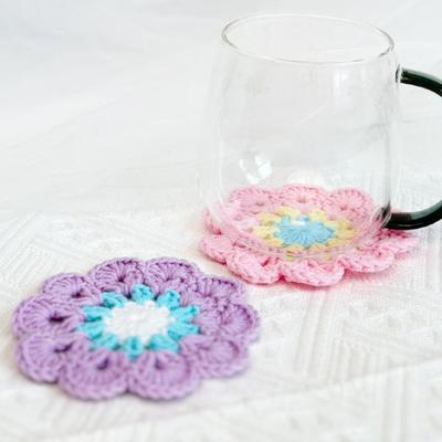Blume Gestrickte Untersetzer Wärmeisolierung Platzset Rutschfester Untersetzer Verbrühschutz Tischsets Küchenzubehör
