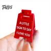 Mini Self-standing Table Signs Romantic Desk Sign with I Love You/I Miss You/I'm Proud of You Text for Anniversary Valentine's Day Special Gifts Wife
