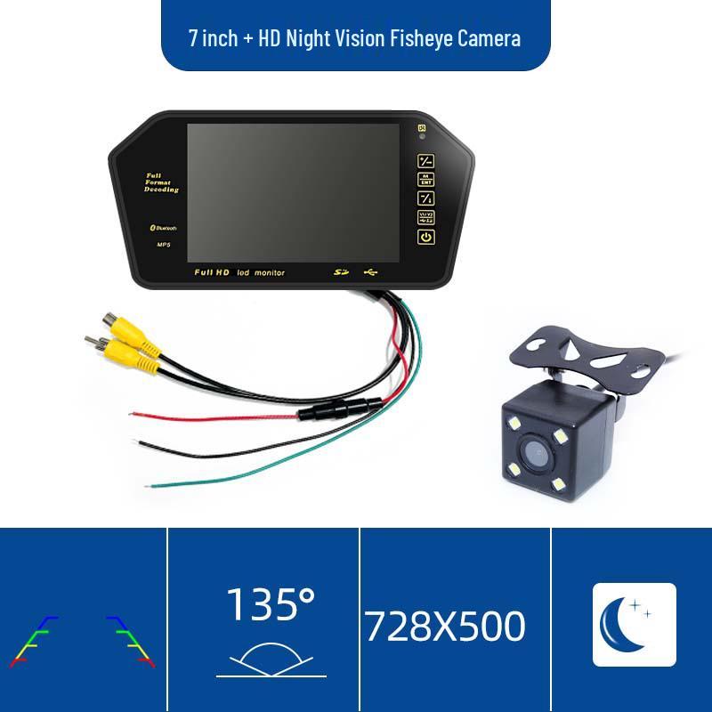 Bluetooth MP5 Wireless Rear View Camera for 7-inch Rearview Mirror Monitor with Reverse Priority