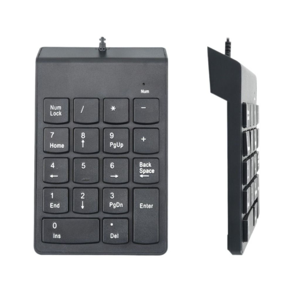 Mini USB Digital Keyboard Ergonomic Notebook Keyboard Efficient 18 Keys Keyboard  Cashier Use