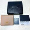 Used Excellent Condition PRADA Saffiano Bi-color Bi-fold Wallet