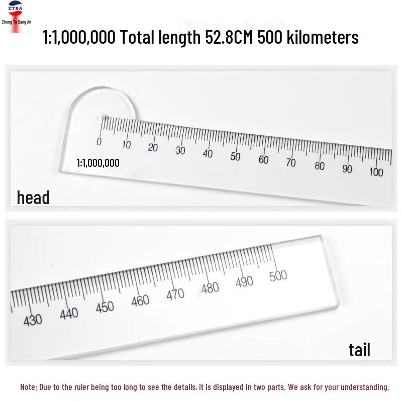Professional Chart Plotter Navigation Ruler 52.8CM