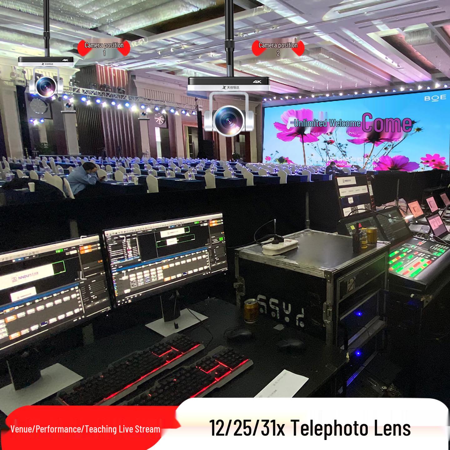 

TCHD Video Tianchuang Hengda 430K Live Streaming 4K Camera with 12x/25x/31x Zoom & HDMI/SD Connectivity Other