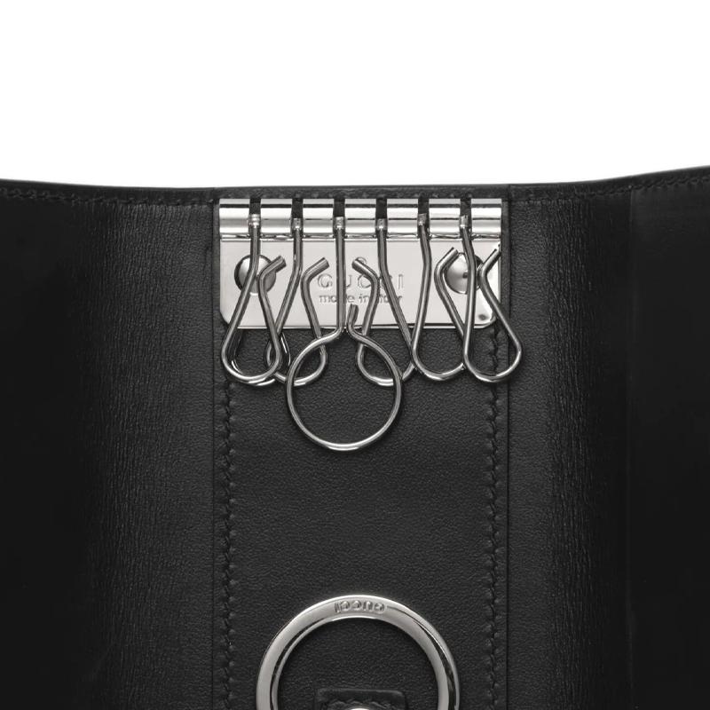 Gucci GG Embossed embossed long hollow leather key bag for men