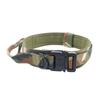 Military Tactical Dog Collar Adjustable Soft Nylon Outdoor Training K9 Collar with Handle and Metal
