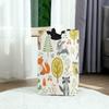 Laundry Hamper Bucket Cute Woodland Animals Trees Mushrooms Berries Collapses Laundry Basket Washing Bin for Home Organizer Nursery Storage Baby