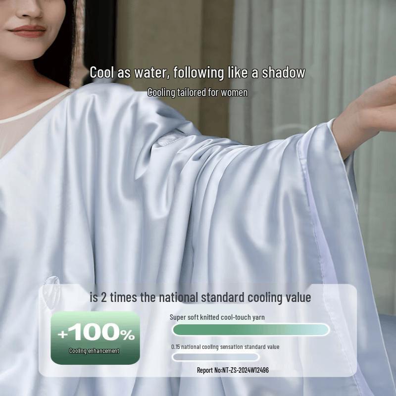 Mercury Cooling Silk Quilt - Machine Washable Summer Bedding