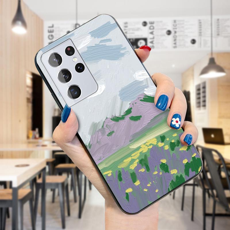 Mädchen-Jungen-Aquarellmalerei-Bergblumen-Muster-Kasten