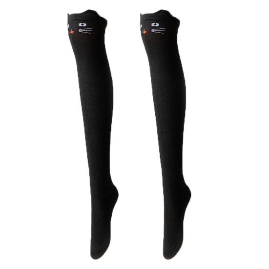 Striped Thigh High Socks Women Colorful Over-the-Knee Socks Retro Stretchy Thigh Highs for Girls Cosplay Lolita Costume