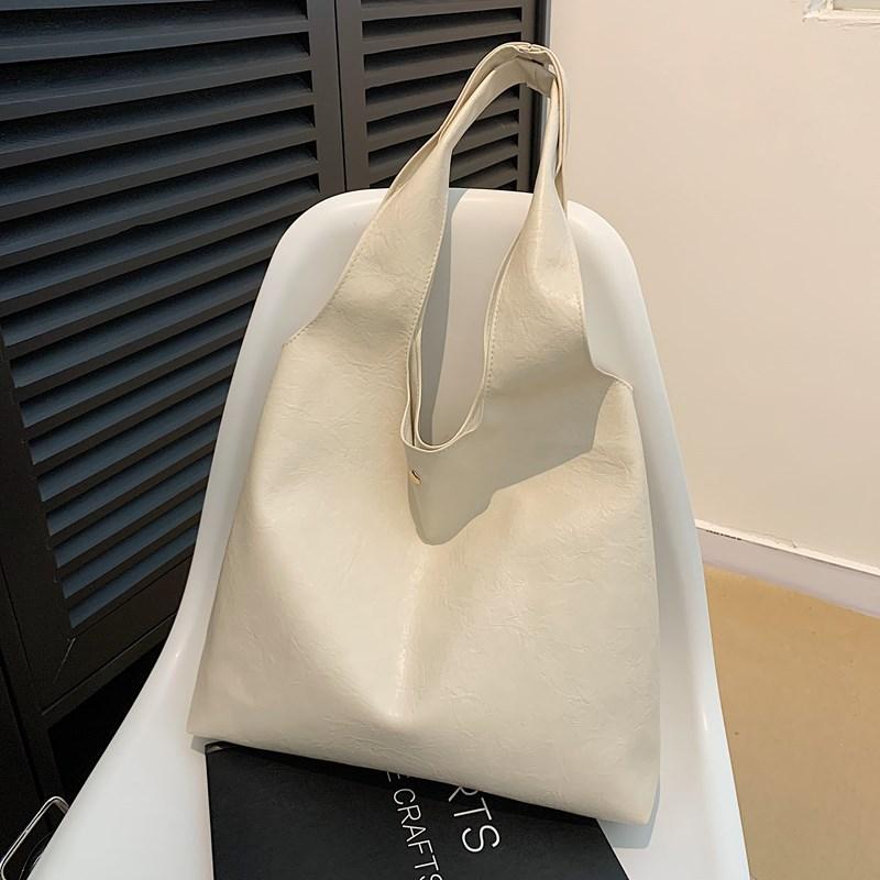 American Retro College Style Large-Capacity Bag Women'S Autumn And Winter Maillard Relaxation Shoulder Tote Bag