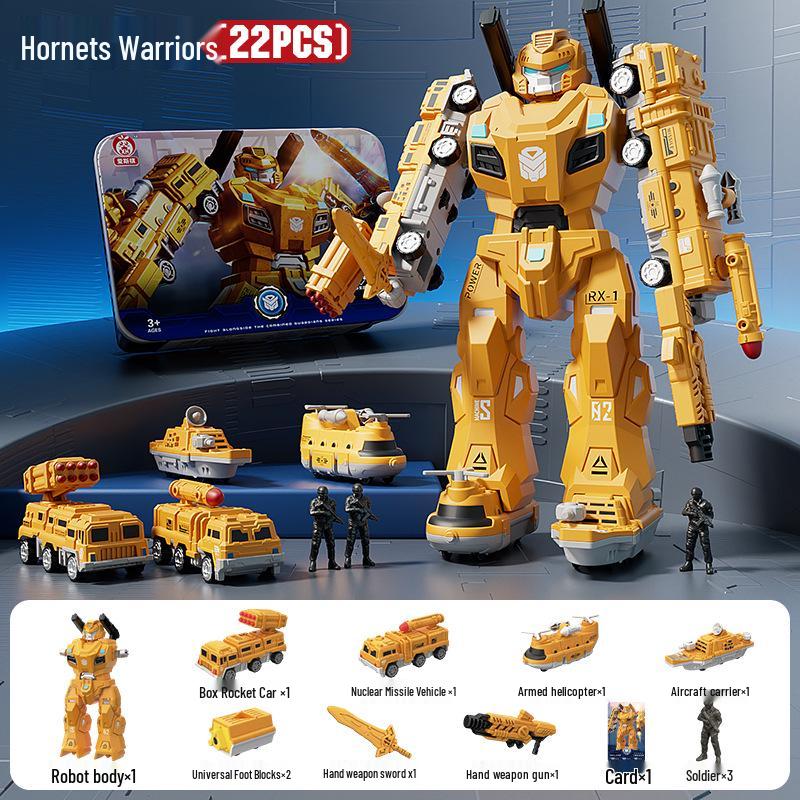 

Magnetic Building Blocks: Transforming Toy Robot Set for Kids - Educational and Creative Assembly