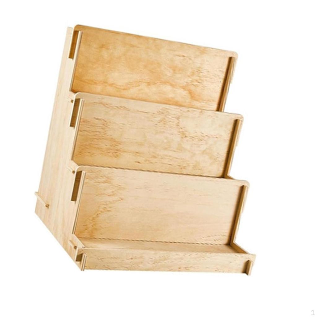 Wood Crafts Sticker Book Display Rack Greeting Card Organizer Lightweight Accessory for Kids