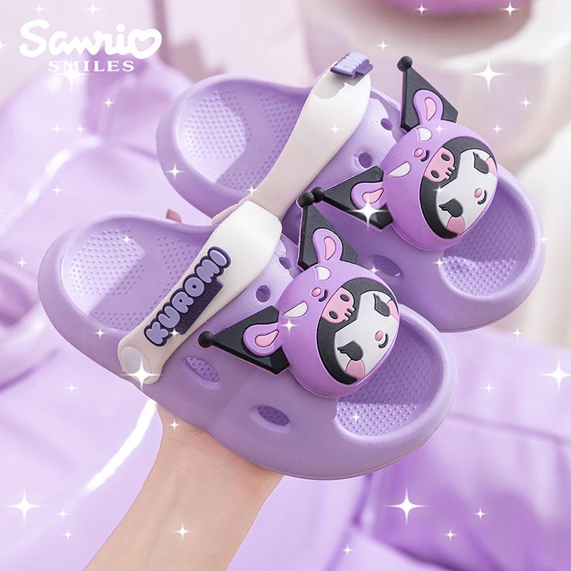 Sanrio Girls' Non-Slip Cartoon Summer Slippers - Lightweight & Soft Sole for Children