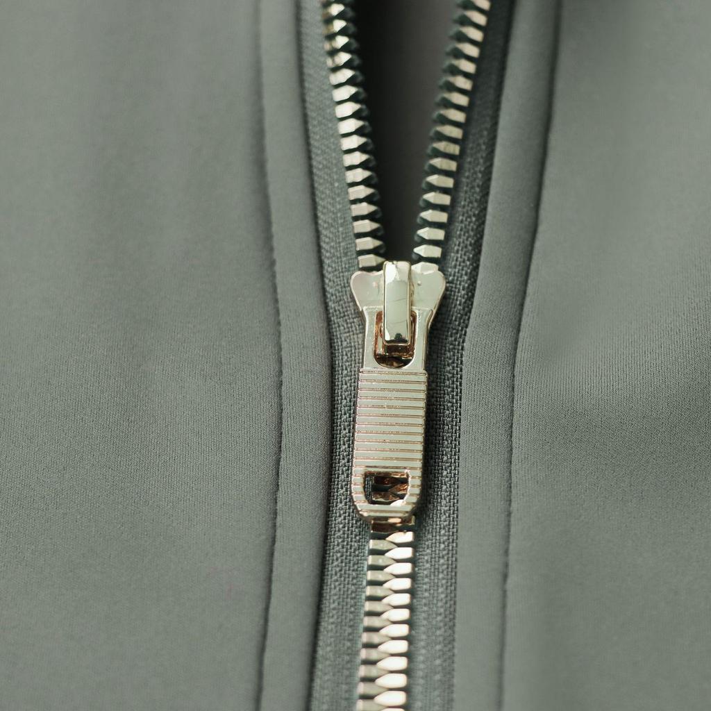 In Stock: LU Women's Slim Fit Yoga Jacket with Gold Zipper - Stand Collar Running Top