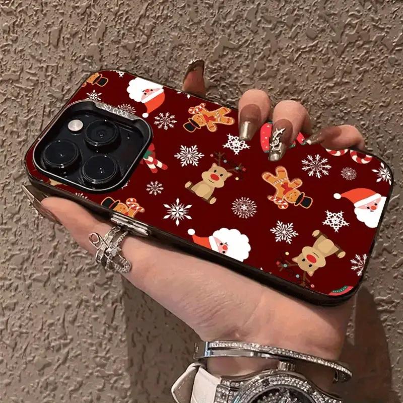Christmas Gingerbread Winter Snowflake Gift Phone Case For iPhone 17 16 15 14 Pro Max 13 12 11 XS X XR 7 8 Plus 16e 17 Air Cover
