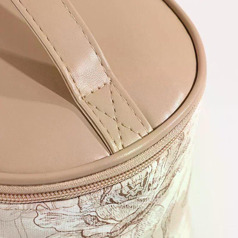 Floral Print Transparent Toiletry Bag 3-Pack Large-Capacity Handheld Makeup Storage Pouch for Women Travel