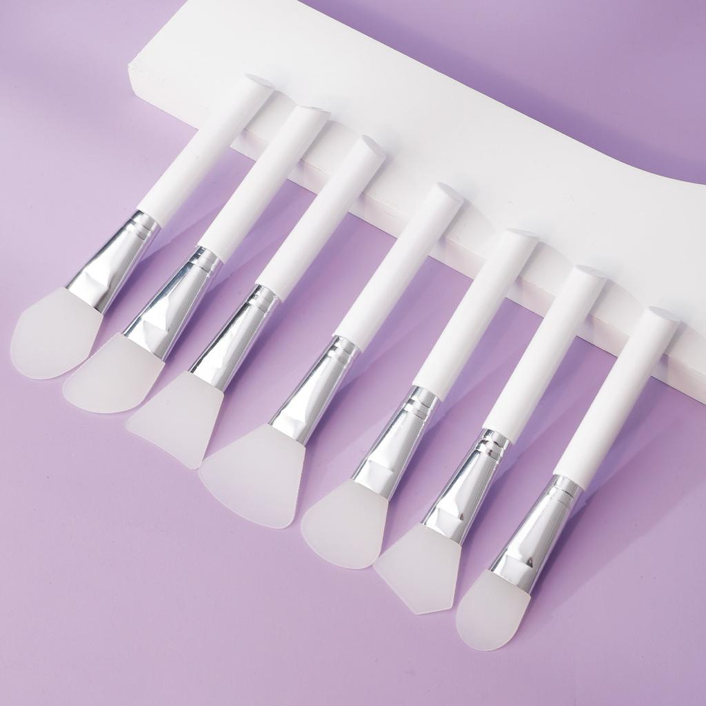 Slant Tail Rod Soft Head Silicone Mask Brush Hydrotherapy Application Mud Film Face Application Silicone Beauty Salon Film Adjustment Brush