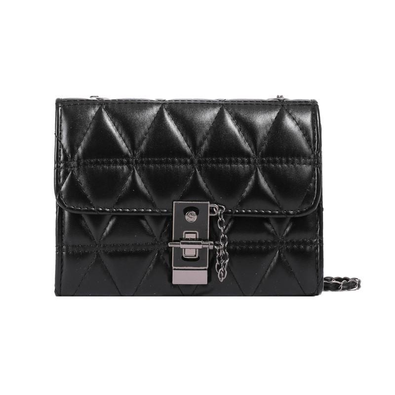 Stylish Pu Leather Crossbody Bag For Women Trendy Quilted Chain Shoulder Bag