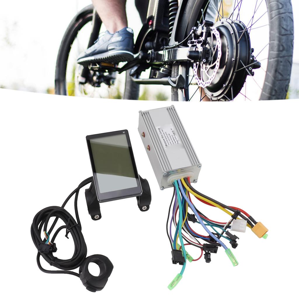 36V 48V 60V 1000W 38A M5 Display Sine Wave 3 Modes Brushless Motor Speed Controller Electric Bike Conversion Kit for Modification