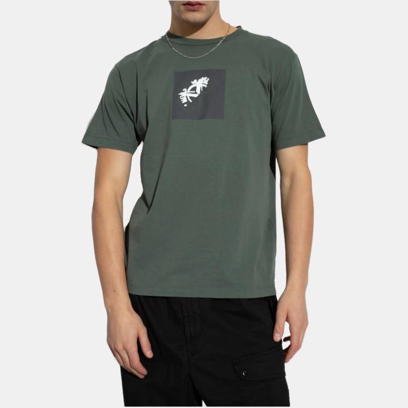 Stone Island Ss24 Graphic Print Crew Neck Short Sleeve T-Shirt Men Tops Green 80152NS83-V0059