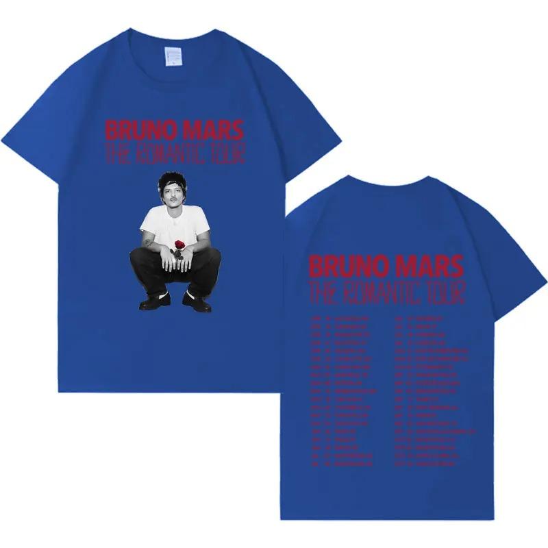 Bruno Mars "The Romantic Tour" Oversized T-Shirt, Unisex Pop R&B Concert Merch Tee, 100% Cotton Casual Short Sleeve Top