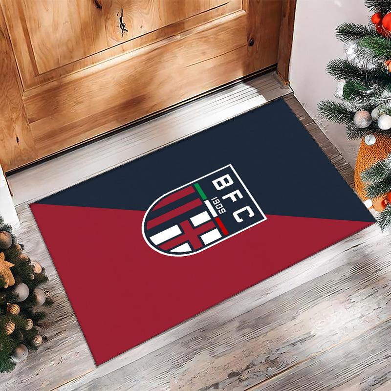 Bologna FC Soccer Football Pattern Soft Area Rug Non Slip Indoor Floor Carpet Sports Decor Mat for Bedroom