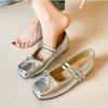 Flat Shoes Women's Spring and Summer Retro Bow Word with Mary Jane Shoes Shallow Mouth Inner Height Increase Pumps Women