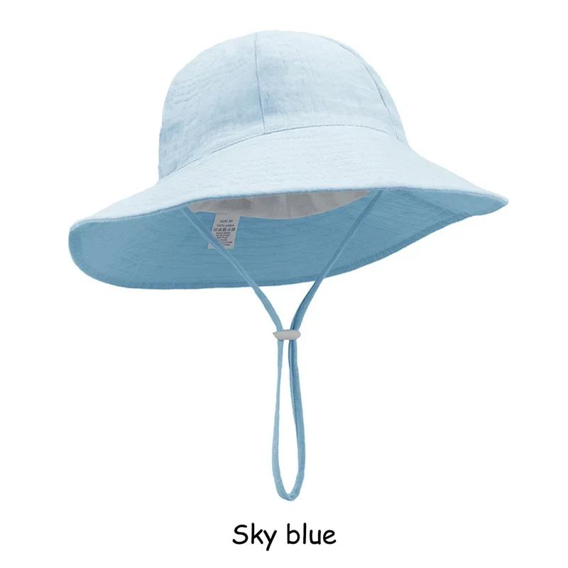 Summer Hat for Baby Breathable Cotton Panama Hats for Boy Girls Cartoon Printed Fisherman Cap Sun Protection Accessories