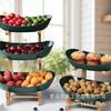 Bambus mehrschichtige Obstschale Snackschale Wohnzimmer Teetisch Snackschale Haushalt Süßigkeitenschale Obstkorb