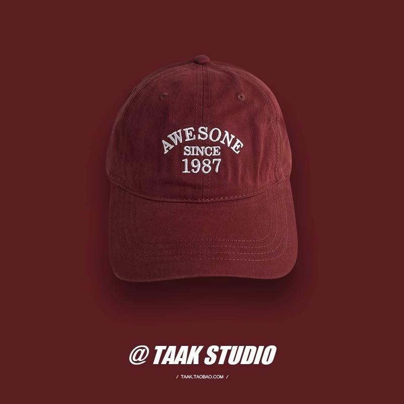 

Letter Embroidered Baseball Cap With Breathable Cotton For Summer Casuals Red Child