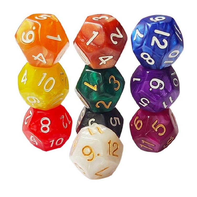 10 Stück Würfel 12-seitige Würfel 18mm Digitale Zahlenwürfel Coener Für Kinderspielzeug/-spiele