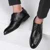 Plaid Plain Low Heel Men's Formal Shoes Soft Elegant and Classic Gentleman Legitimate Leather Price 39 Party Social Shoe Male