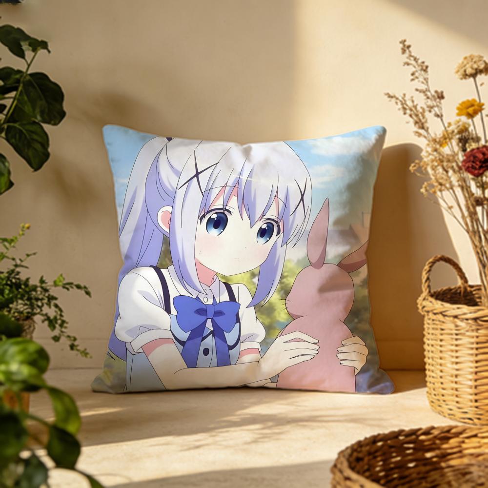 Fashion IIs the Order a Rabbitied Cushion Cover Versatile DoubleSided Pillow Case Fit for Sofa Bed Car Daily Decor