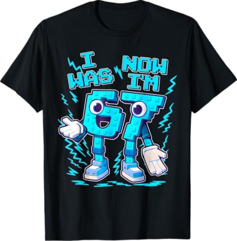 I was 6 Now I m 7 Six Seven 7 Years Old Birthday Brainrot T-Shirt S разноцветный