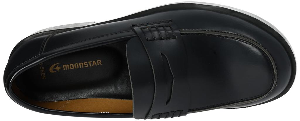 Moonstar BVL640 Black Size 3E Boys' Loafers, 27.0 Cm,
