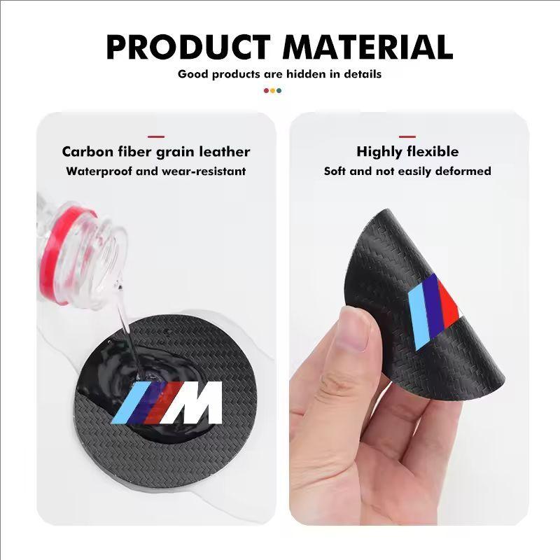 2Pcs Car Leather Coaster Mat Anti-slip Water Cup Pad For BMW M Performance E46 E90 E60 F20 X1 F10 F30 X3 E70 E39 E36E87 Sticker hkvr74