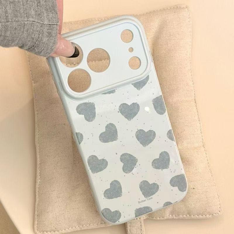 

Ink Splash Heart Edge Soft Case for Apple 17 Pro Max 16/15/14/13 - Full Screen Protection Apple 16 Pro Max
