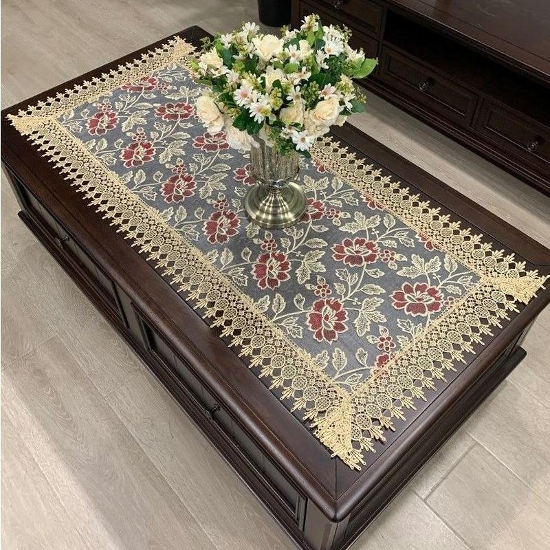 Table Cloth Lace Retro French Style Decorate Fashion Design Anti-dirty Popular Home Textile Rectangle Living Room Daily Simple