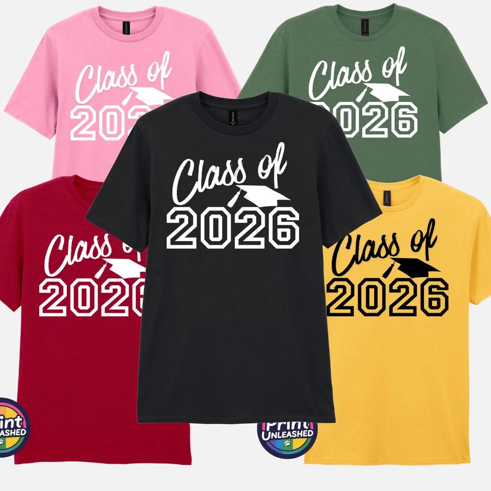 Class of 2026 TShirt Graduation Gift Leavers Tee Graduate School College Top
