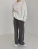 Men's Korean Style Round Neck Solid Color Sweater - High-End & Trendy Autumn/Winter Casual Pullover