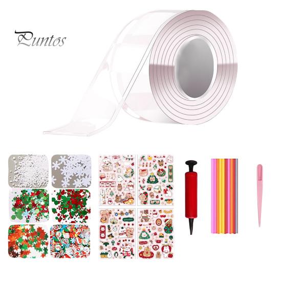 Bandă Baloane Elasticitate Ridicată 1 Set 300CM Jucărie Nano cu Baloane, Stickere Farmec, Gonflator, Pensetă DIY, Adeziv, Kit Amuzant pentru Ameliorarea Stresului și Meșteșuguri Copii