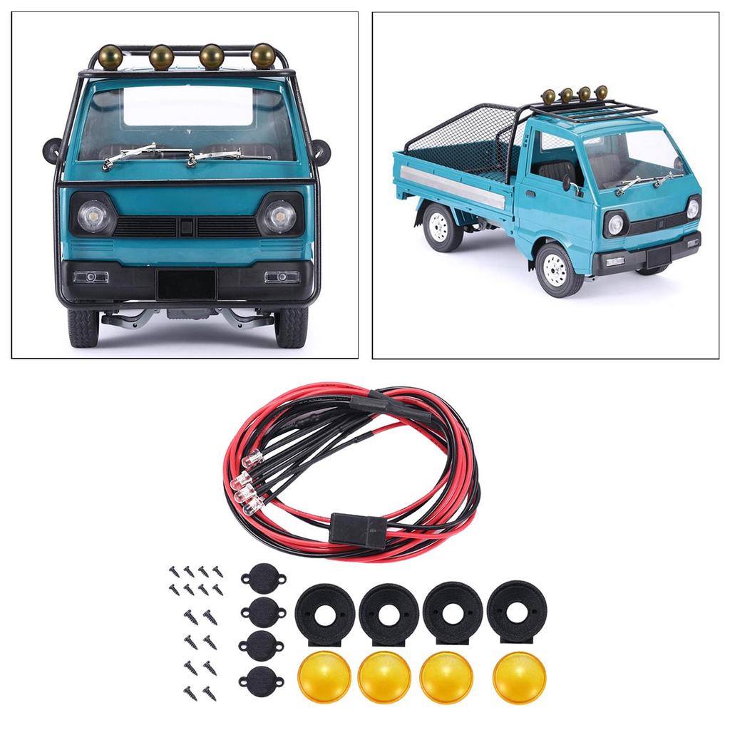 WPL D12 1/10 RC Car Upgrade Parts Metal Roll Cage Roof Light Battary Box Bottom Protection Plate Accessories