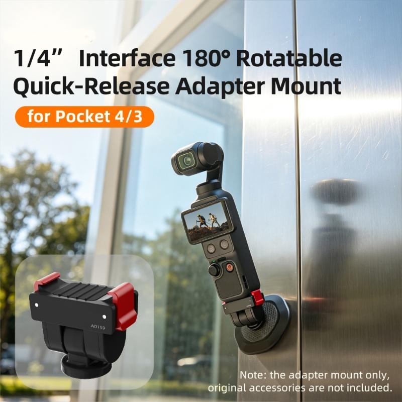 Lightweight Camera Adapter For Pocket 4/3 Cameras Featuring Quick Release And Angles Adjustment For Photography Video