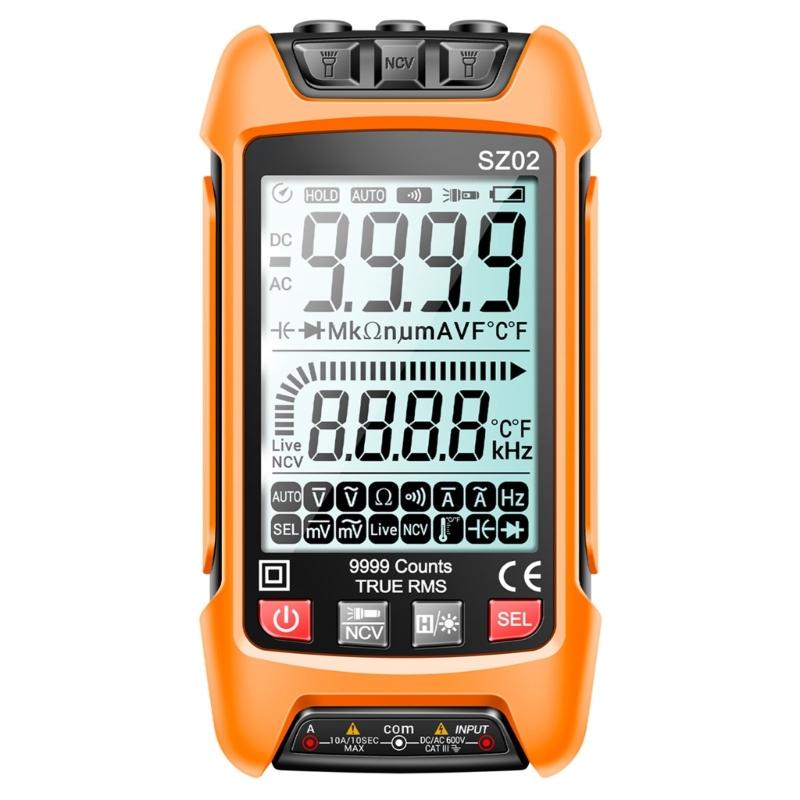 Digital Multimeter Voltage Current Resistance Tester with Flashlight NCV for Measuirng AC/for DC Voltage Current Frequen