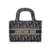 [Brugt] Book Tote Trendy Alsidig Håndlavet Broderet Monogram Print Belagt Lærred Tote Taske Indkøbstaske Mini - Fremragende #1XQOT9P