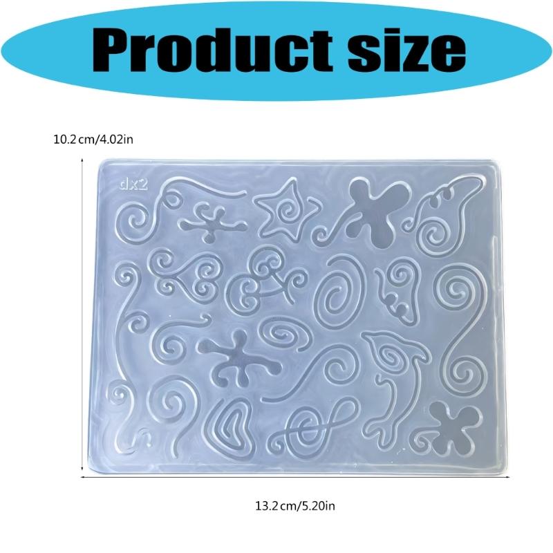 Heat Resistant Silicone Mold with Irregular Line Shape Handmade Moulds Suitable for Crafting Enthusiasts Present